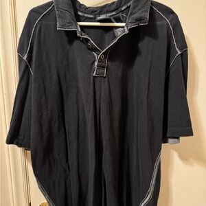 Harley-Davidson Black Polo with White Stitching